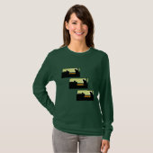 Cartoon Window Kätzchen T-Shirt (Vorne ganz)