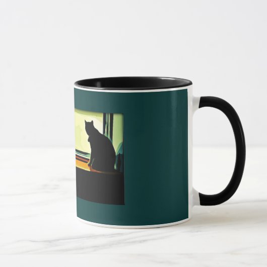 Cartoon Window Kätzchen Tasse (Rechts)