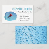 Cartoon Window Squeegee Cleaning Service Typ Visitenkarte (Vorne/Hinten)