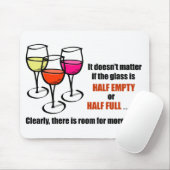 Cartoon Wine Glasses Glass Halb leere Spaß Wein Mousepad (Mit Mouse)