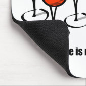 Cartoon Wine Glasses Glass Halb leere Spaß Wein Mousepad (Ecke)