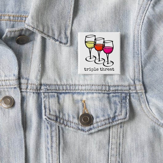 Cartoon Wine Glasses Triple Bedrohung Weinkultur u Button (Beispiel)