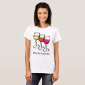 Cartoon Wine Glasses Triple Bedrohung Weinkultur u T-Shirt (Vorne ganz)