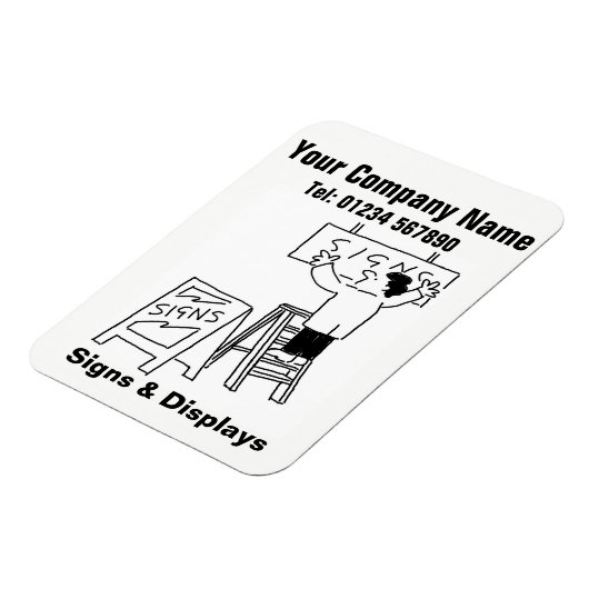 Cartoon wird angezeigt. Werbeaktion Magnet (Linke Seite)