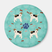 Cartoon Wire Fox Terrier Magnet (Vorne)