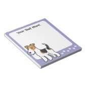 Cartoon Wire Fox Terrier Notizblock (angewinkelt)