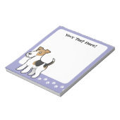 Cartoon Wire Fox Terrier Notizblock (Rotiert)