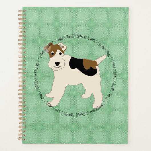 Cartoon Wire Fox Terrier Planer (Vorderseite)