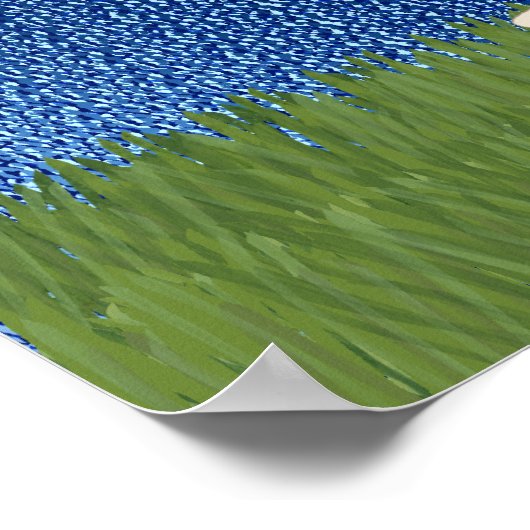 Cartoon Wire Fox Terrier Poster (Ecke)