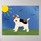 Cartoon Wire Fox Terrier Poster (Vorne)