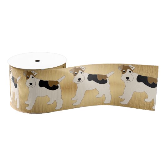 Cartoon Wire Fox Terrier Ripsband (Spule)