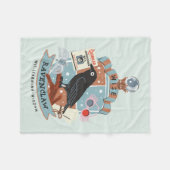 Cartoon Wise Ravenclaw Wappen Fleecedecke (Vorderseite (Horizontal))