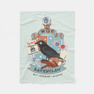 Cartoon Wise Ravenclaw Wappen Fleecedecke