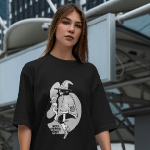 Cartoon Wizard Girl Fantasy T-Shirt