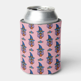 Cartoon Wizard Owl Muster Dosenkühler