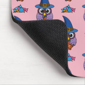 Cartoon Wizard Owl Muster Mousepad (Ecke)