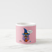 Cartoon Wizard Owl - Trick oder Treten Espressotasse (Vorderseite)