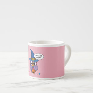 Cartoon Wizard Owl - Trick oder Treten Espressotasse