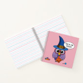 Cartoon Wizard Owl - Trick oder Treten Notizblock (Innenseite)