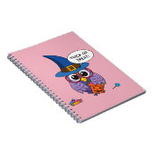 Cartoon Wizard Owl - Trick oder Treten Notizblock (Rechte Seite)
