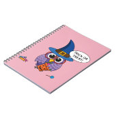 Cartoon Wizard Owl - Trick oder Treten Notizblock (Linke Seite)