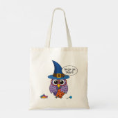 Cartoon Wizard Owl - Trick oder Treten Tragetasche (Rückseite)