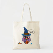 Cartoon Wizard Owl - Trick oder Treten Tragetasche (Vorne)