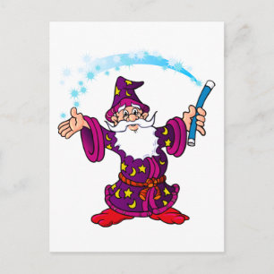 Cartoon Wizard Postkarte
