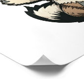 Cartoon Wolf-Abbildung Poster (Ecke)