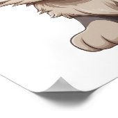 Cartoon Wolf-Abbildung Poster (Ecke)