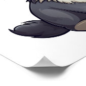 Cartoon Wolf-Abbildung Poster (Ecke)