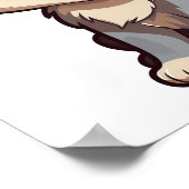 Cartoon Wolf-Abbildung Poster (Ecke)