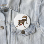 Cartoon Wolf mit Goofy Expression Button (Beispiel)