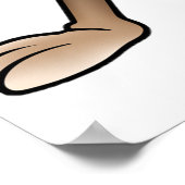 Cartoon Wolf mit Goofy Expression Poster (Ecke)