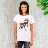 Cartoon Wolf mit Goofy Expression T-Shirt