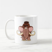 Cartoon-wolliges Mammut Kaffeetasse (Links)