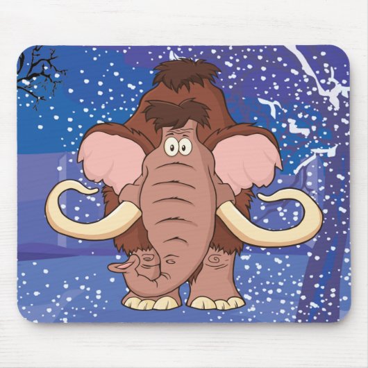 Cartoon-wolliges Mammut Mousepad (Vorne)