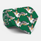 Cartoon-Wolljacken-WaliserCorgi Krawatte (Gerollt)