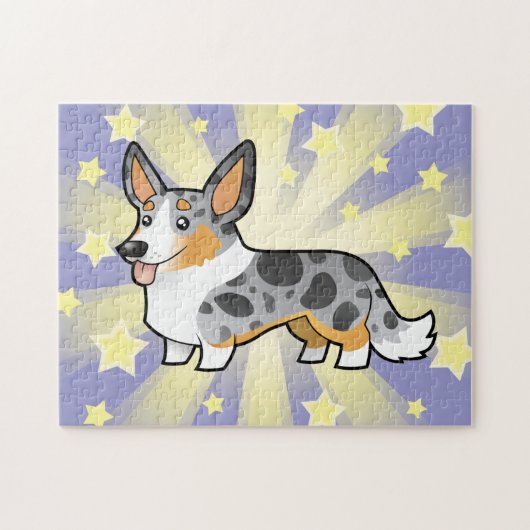 Cartoon-Wolljacken-WaliserCorgi Puzzle (Horizontal)