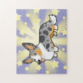 Cartoon-Wolljacken-WaliserCorgi Puzzle (Vertikal)