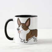 Cartoon-Wolljacken-WaliserCorgi Tasse (Links)