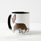 Cartoon-Wolljacken-WaliserCorgi Tasse (Vorderseite Links)