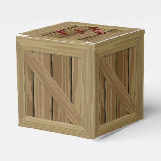 Cartoon Wood Crate Geschenkschachtel (Vorderseite)