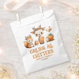 Cartoon Woodland Animals Cute Fall Kids' Birthday  Geschenktütchen