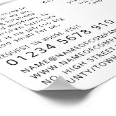 Cartoon Workman, Zimmermann, Zimmerwerbung Poster (Ecke)