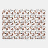 Cartoon Wrapping Paper Sheets Geschenkpapier Set (Vorderseite 3)
