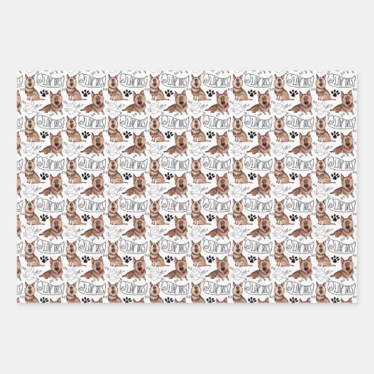 Cartoon Wrapping Paper Sheets Geschenkpapier Set (Vorderseite 2)