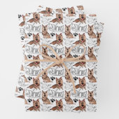 Cartoon Wrapping Paper Sheets Geschenkpapier Set (Beispiel)