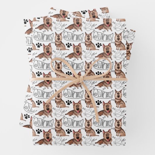 Cartoon Wrapping Paper Sheets Geschenkpapier Set (Beispiel)