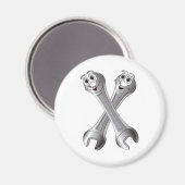 Cartoon Wrenches Magnet (Vorderseite/Rückseite)